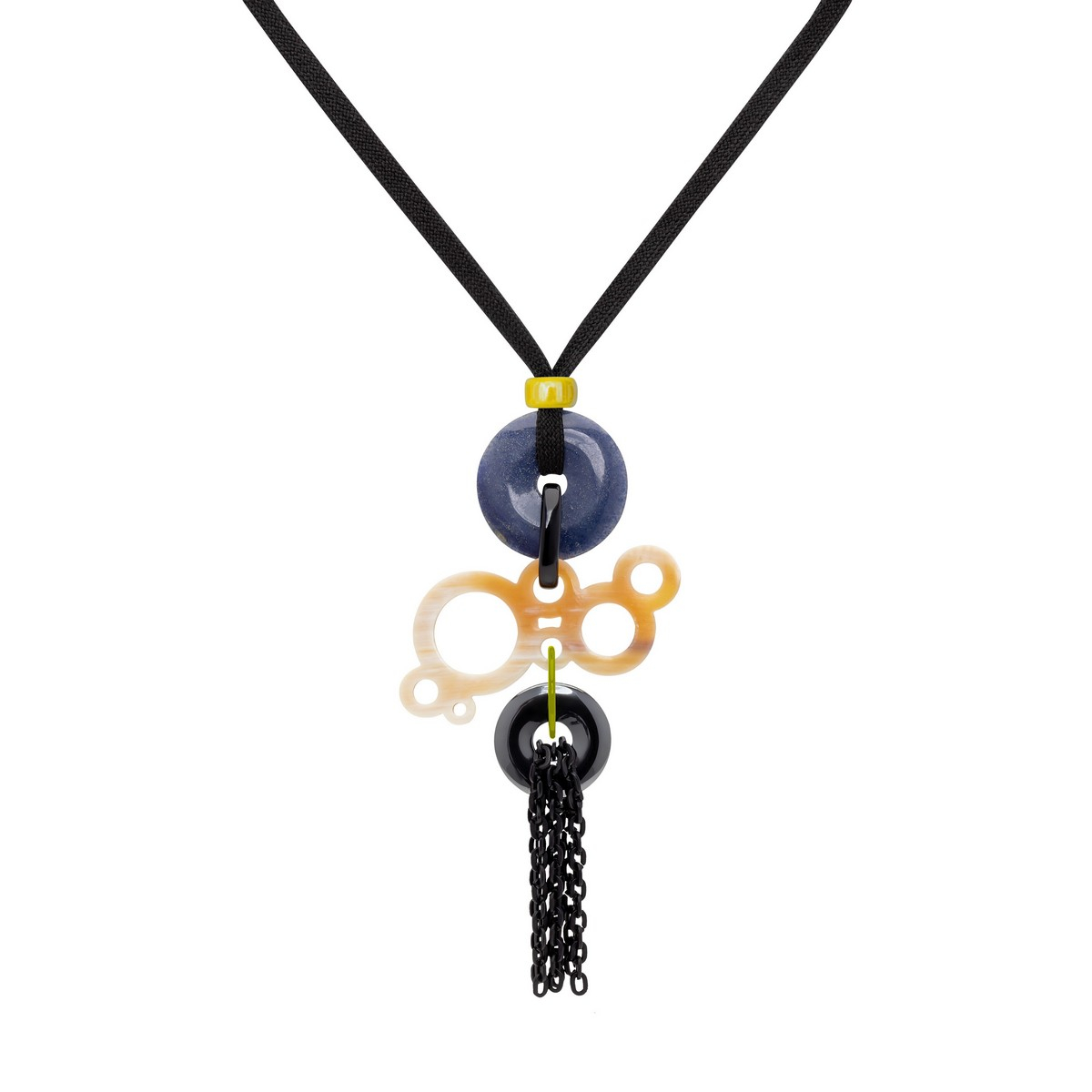 BUKI HORN SLIDER NECKLACE YELLOW