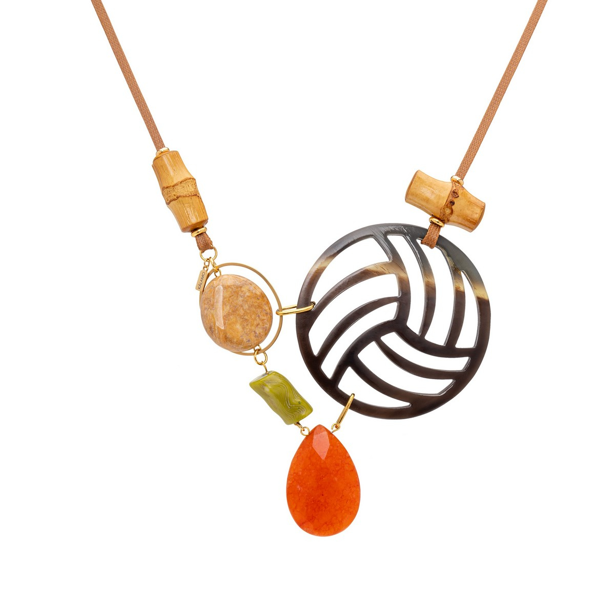 OLIVIA HORN AND BAMBOO SHORT NECKLACE
