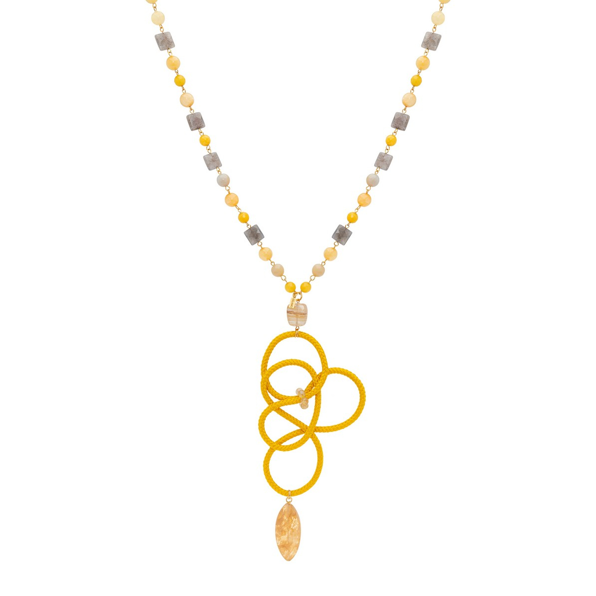 MARINA YELLOW KNOT NECKLACE