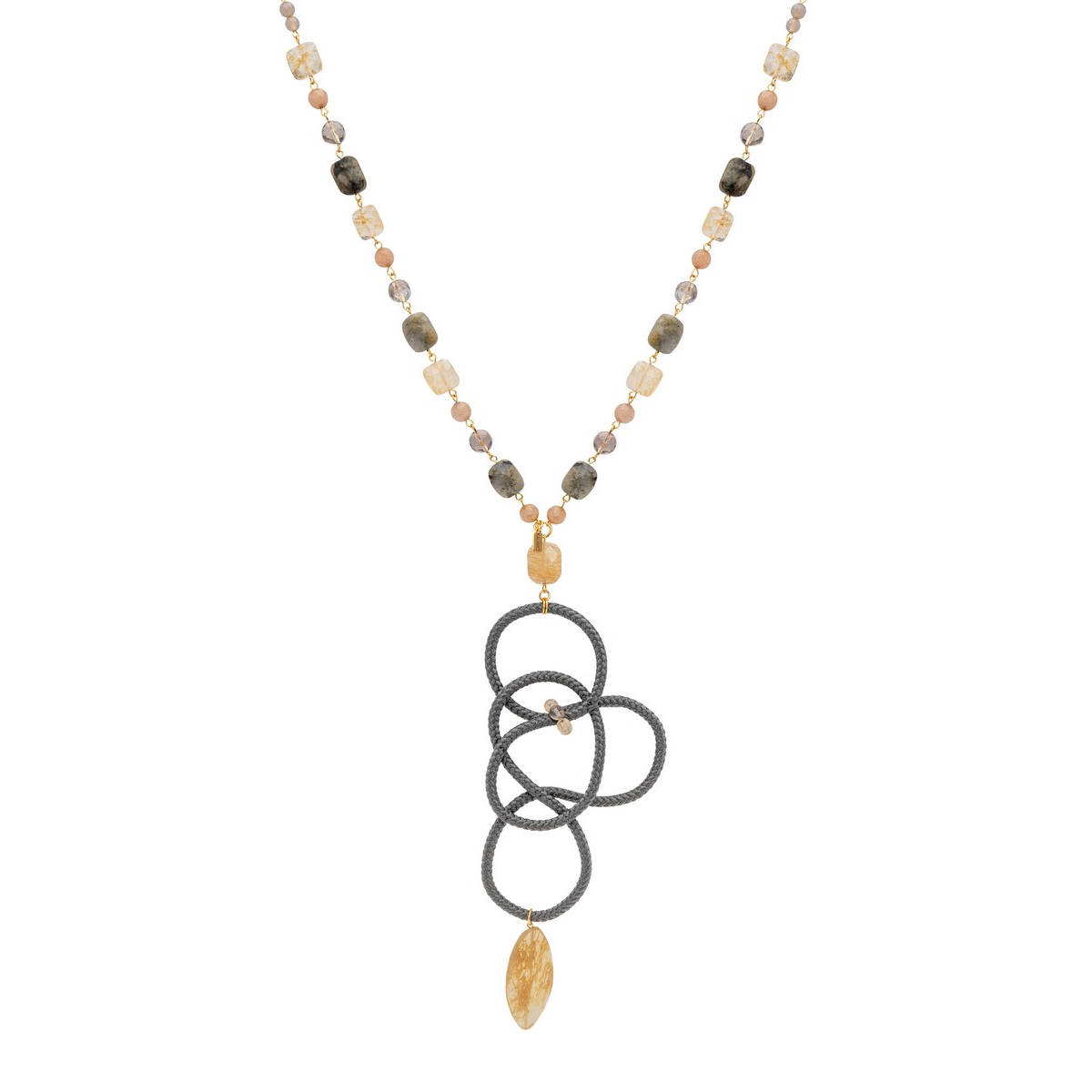 MARINA GRAY KNOT NECKLACE