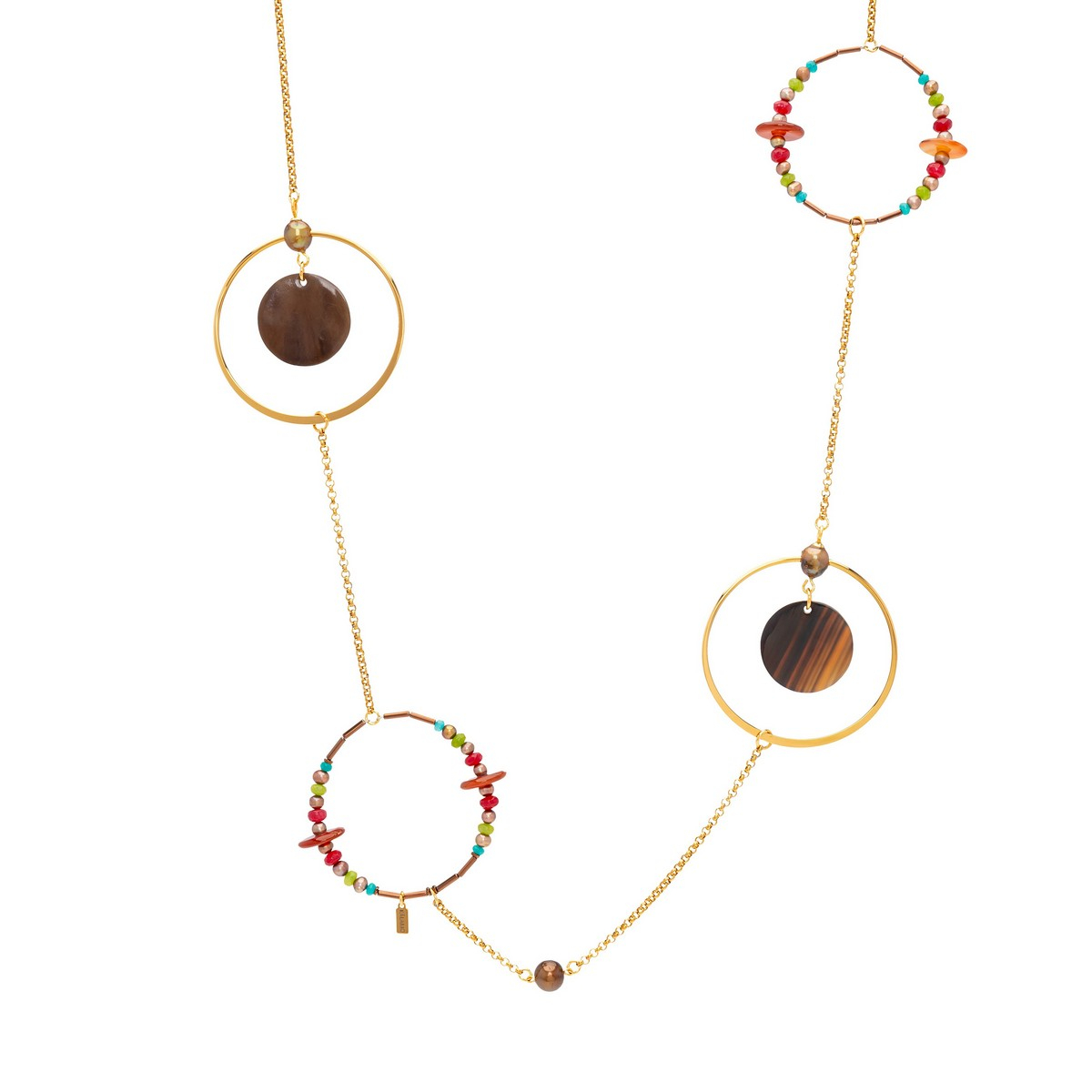 LALA EXTRALIGHT MIXED MATERIAL NECKLACE MULTICOLOR