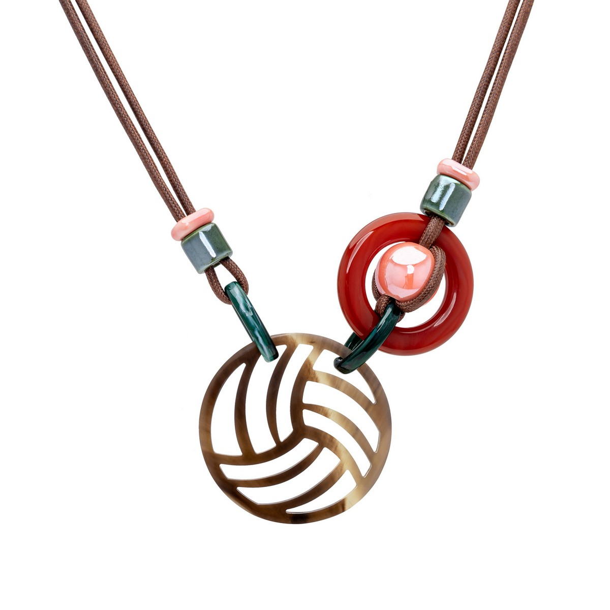 COPERNICO SHORT NECKLACE WITH CARNELIAN AND...