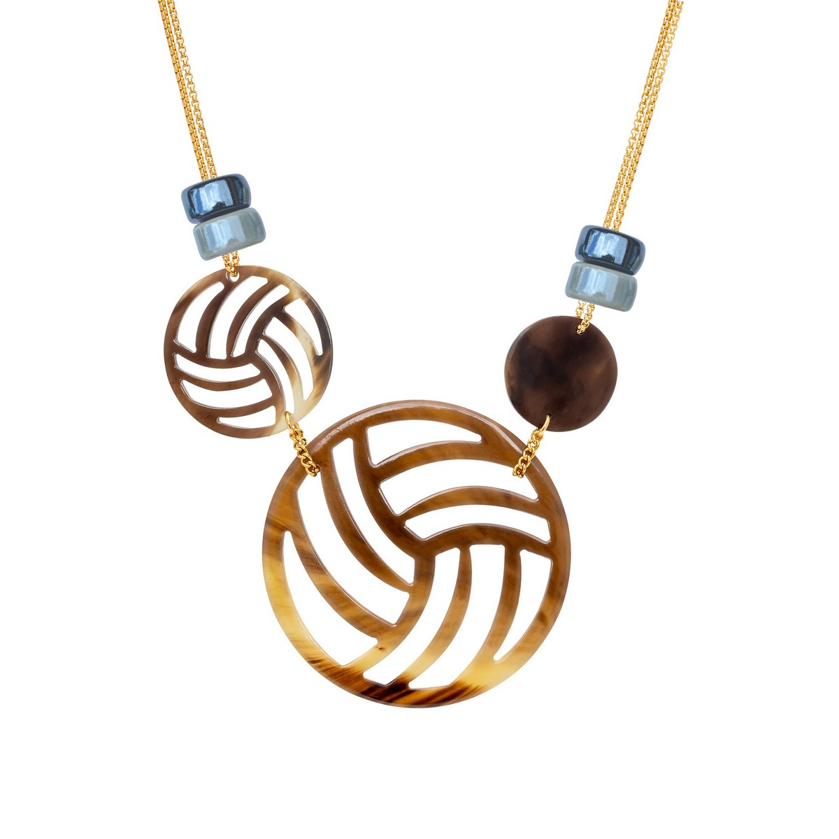 COPERNICO SHORT NECKLACE WITH HORN AND CERAMIC...