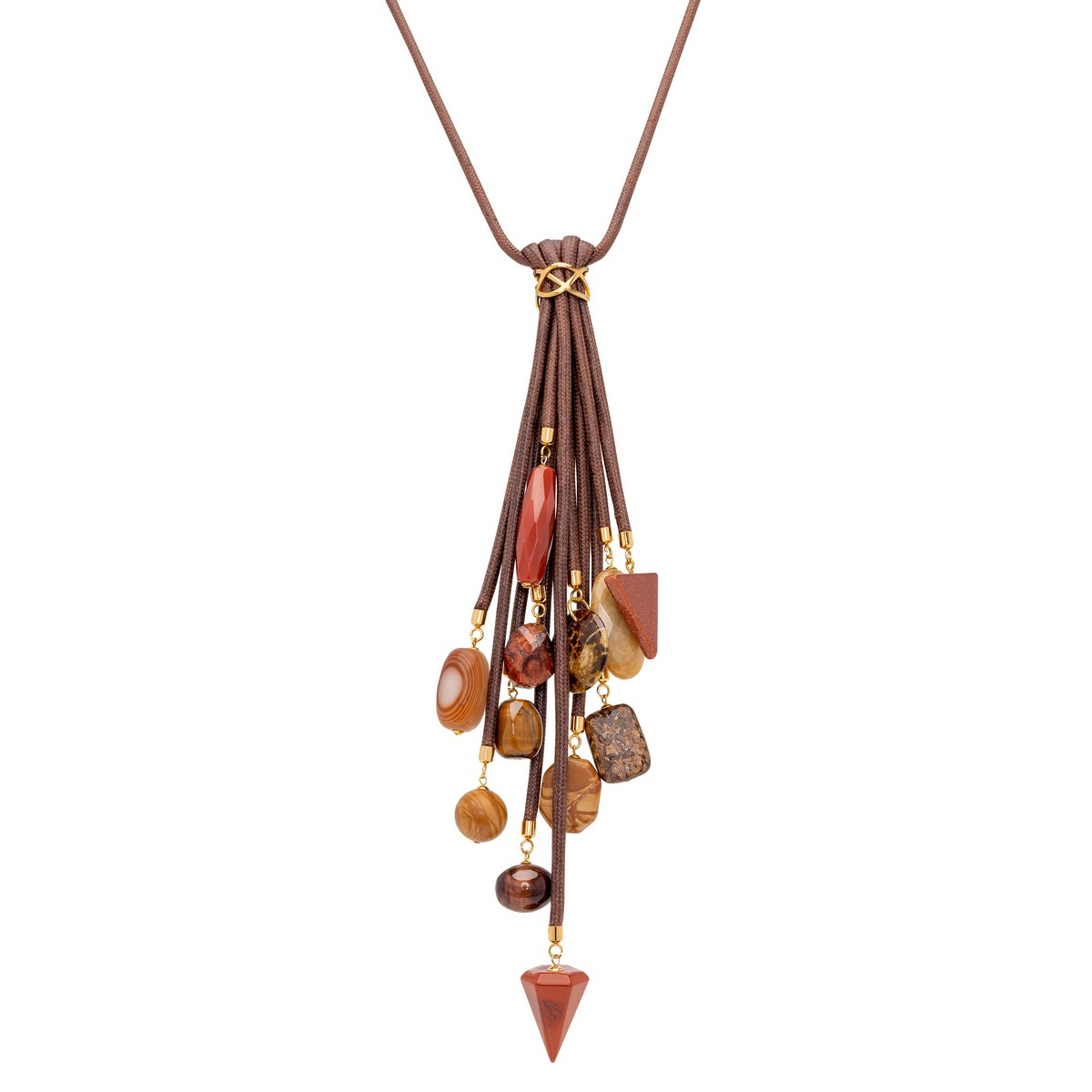 AVA CORD NECKLACE WITH TWELVE DIFFERENT...