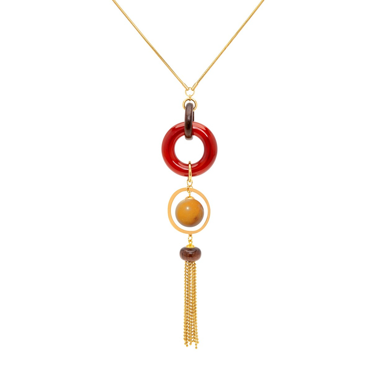 ERIN CORNELIAN YELLOW AVENTURINE AND EBONY...