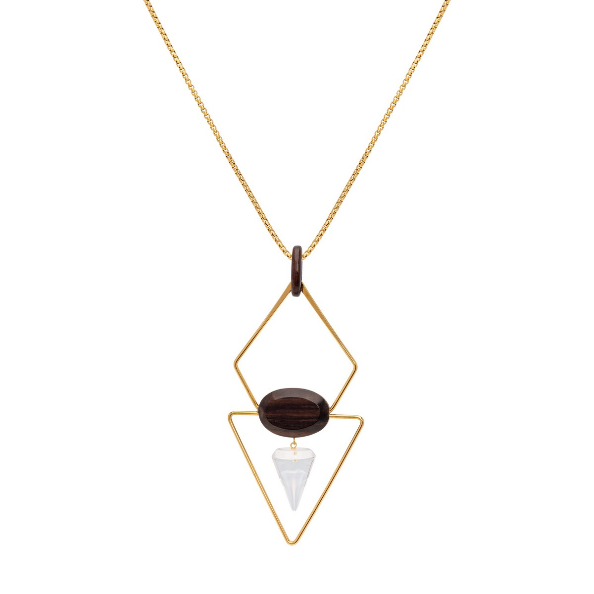 MELISSA QUARTZ PIRAMID NECKLACE
