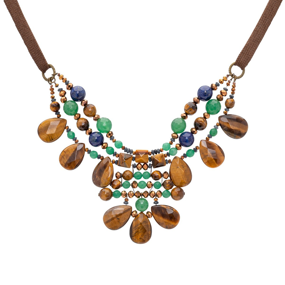 TRICIA STATEMENT NECKLACE LAPIS JADE