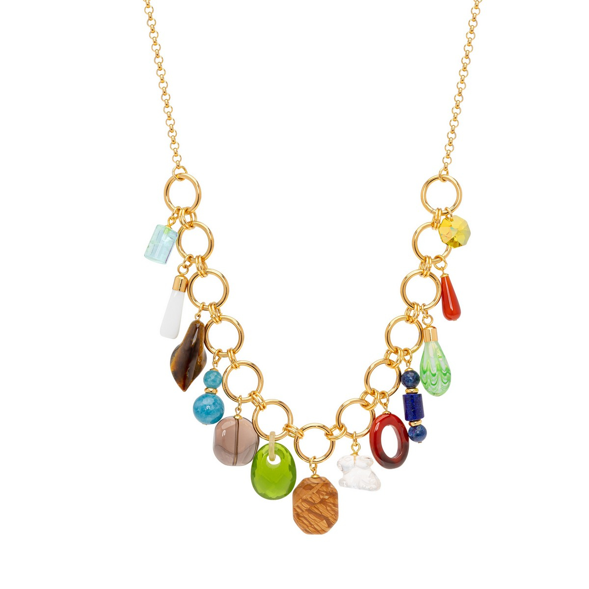 VALENTINA STONE CHARM LONG NECKLACE