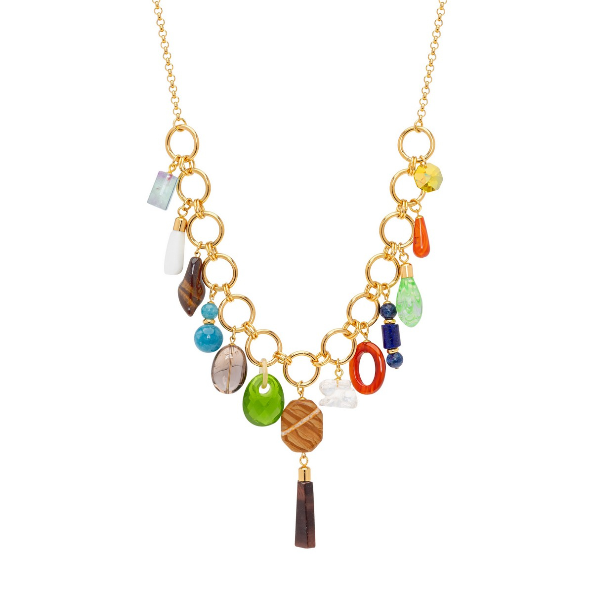 VALENTINA STONE CHARM SHORT NECKLACE