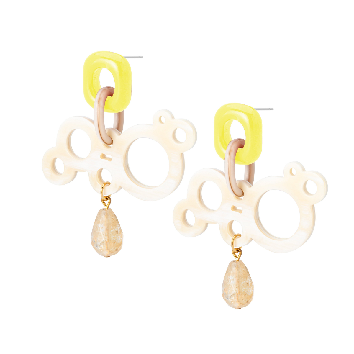 BUKI HORN EARRINGS YELLOW