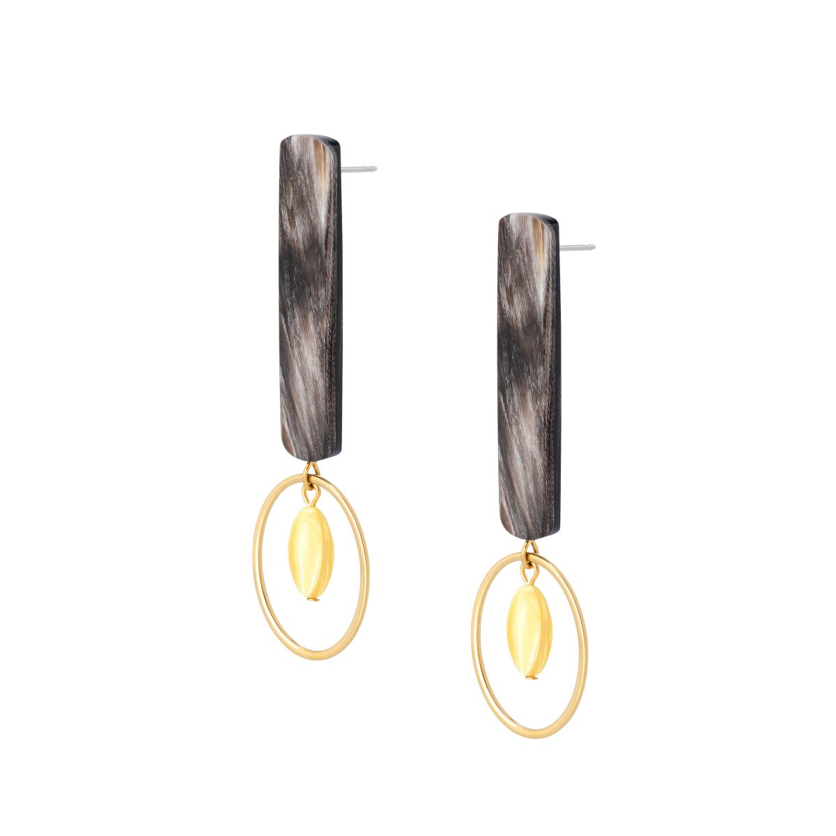 GEORGIA LINEAR HORN EARRINGS