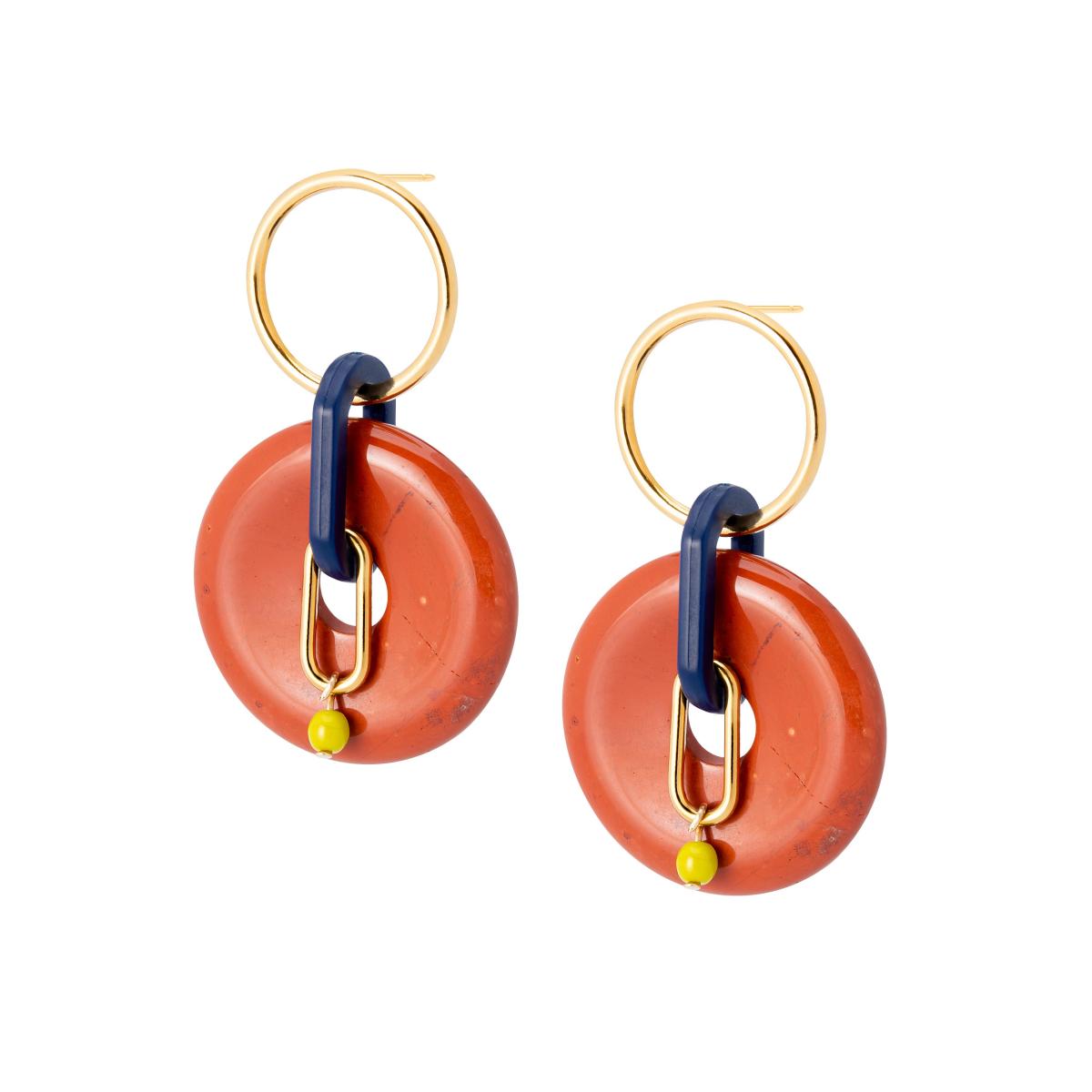 ALINE RED JASPER LARGE EARRINGS