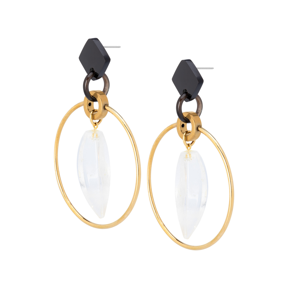 BRUNELLA FACETED QUARTZ EARRINGS