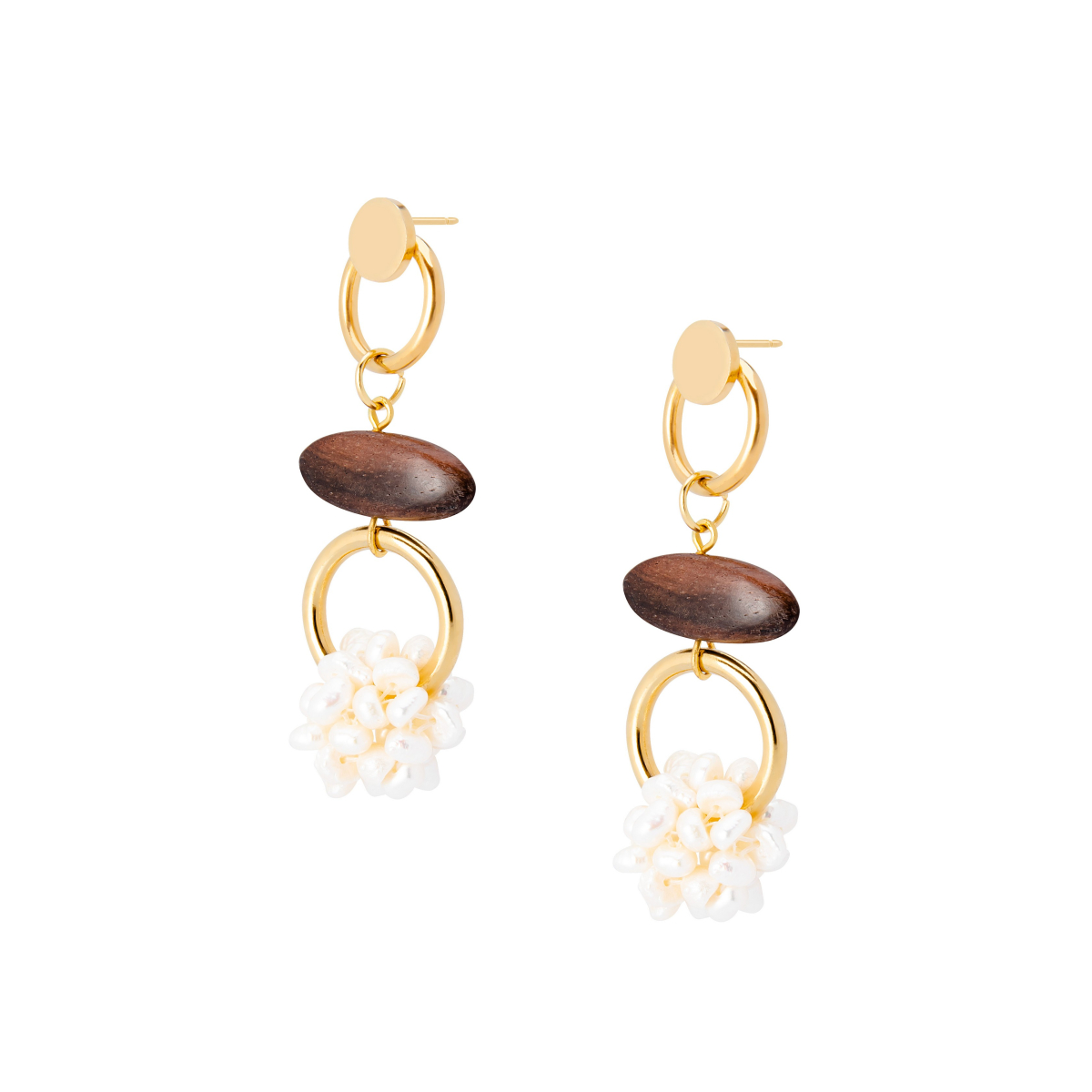 AMARELLA PEARL BEADED SPHERE EARRINGS