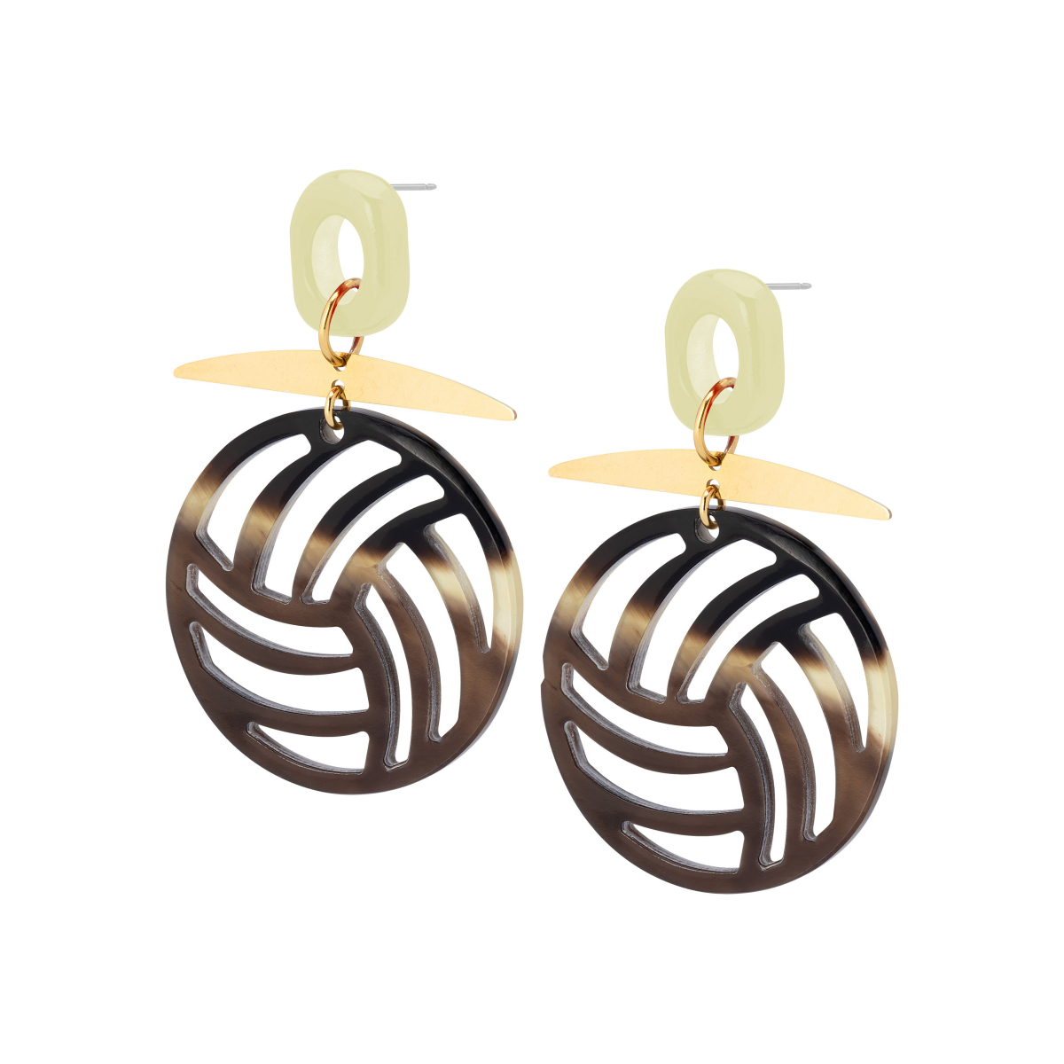 COPERNICO HORN EARRINGS BEIG