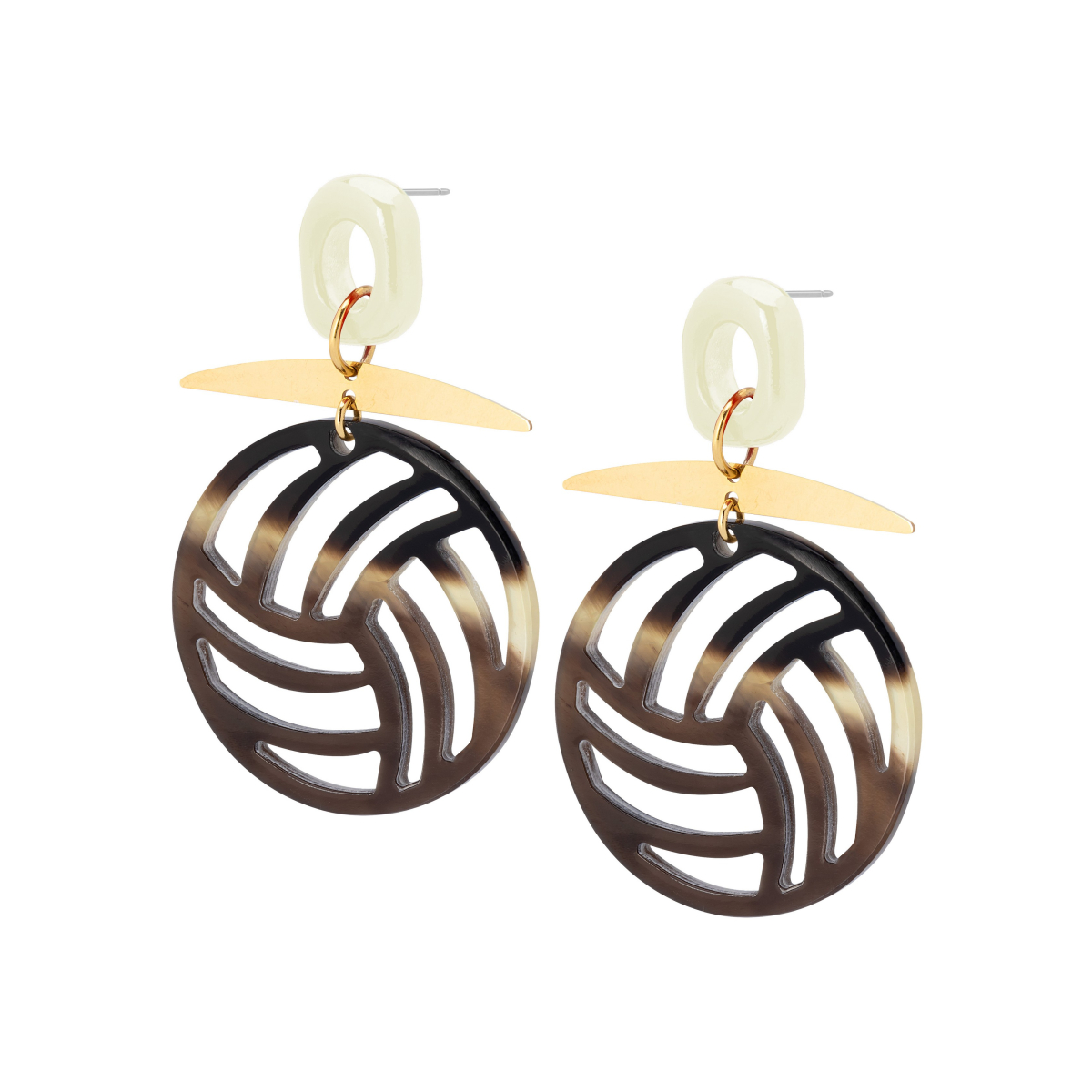 COPERNICO HORN EARRINGS WHITE