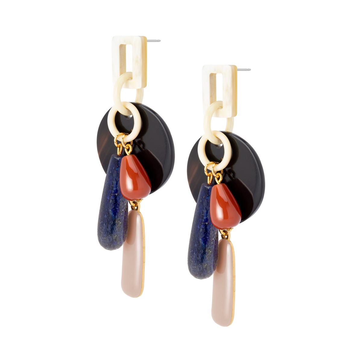 ATRIA FOUR DROP EARRINGS BLUE