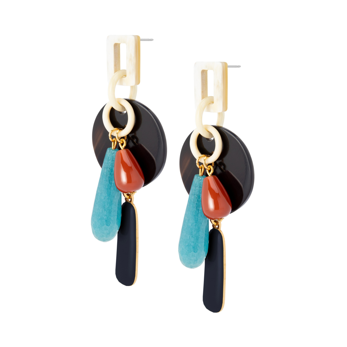 ATRIA FOUR DROP EARRINGS TURQUOISE
