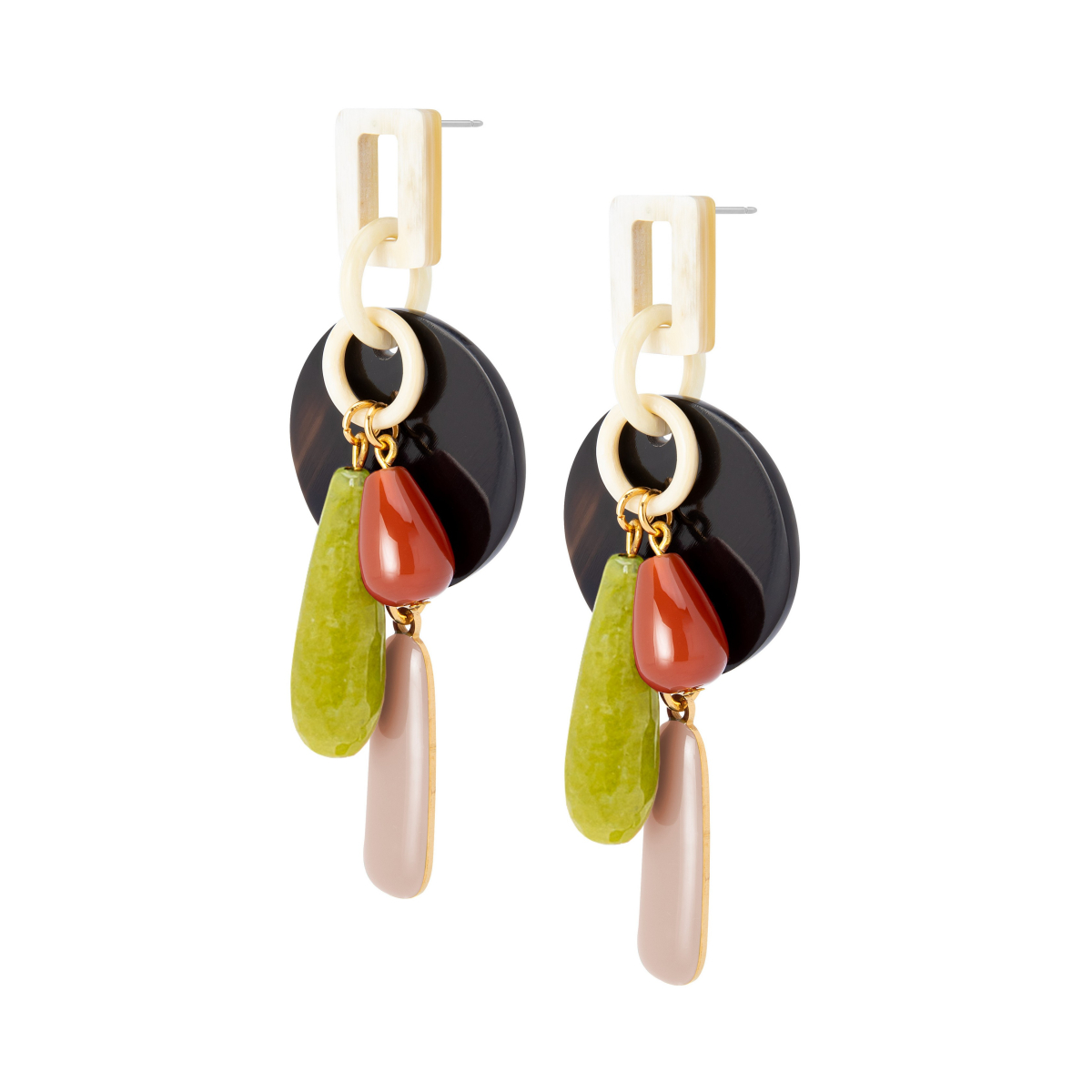 ATRIA FOUR DROP EARRINGS GREEN