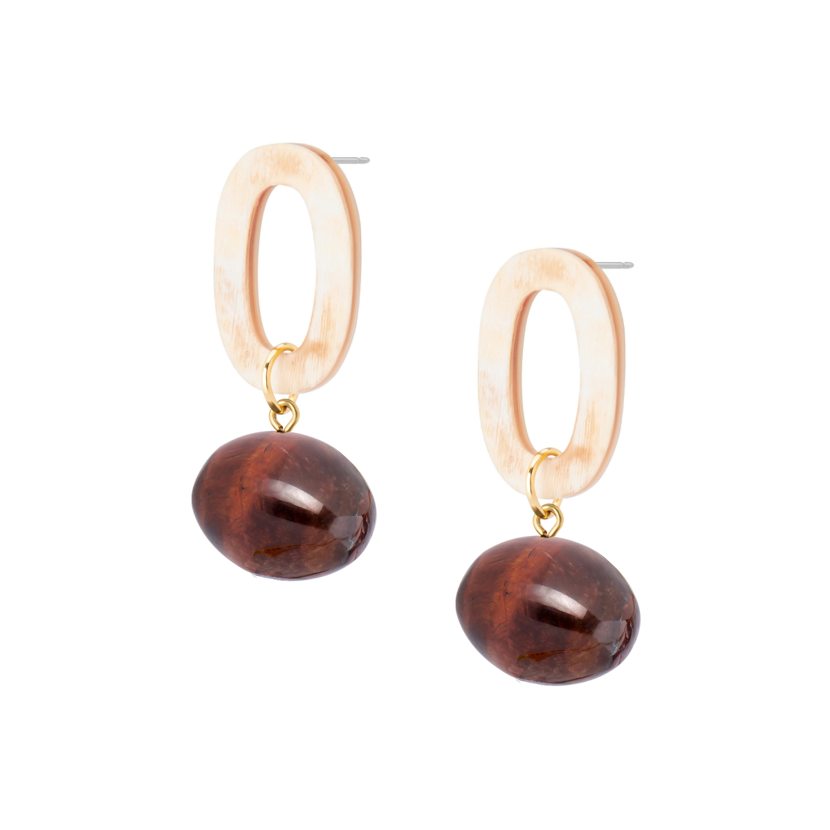 ADARA TIGER EYE DROP EARRING