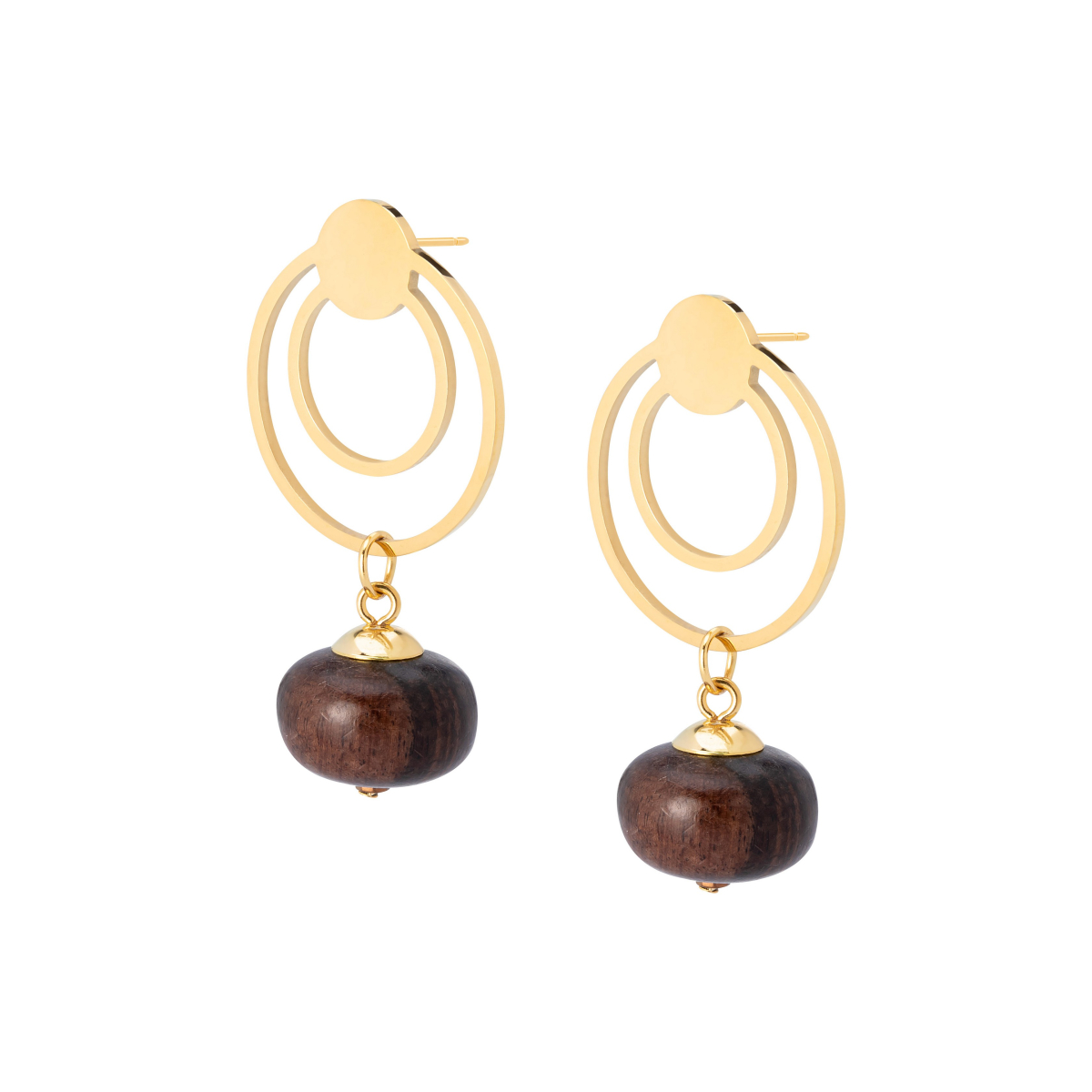 ERIN TRIPLE RING  EBONY  EARRINGS