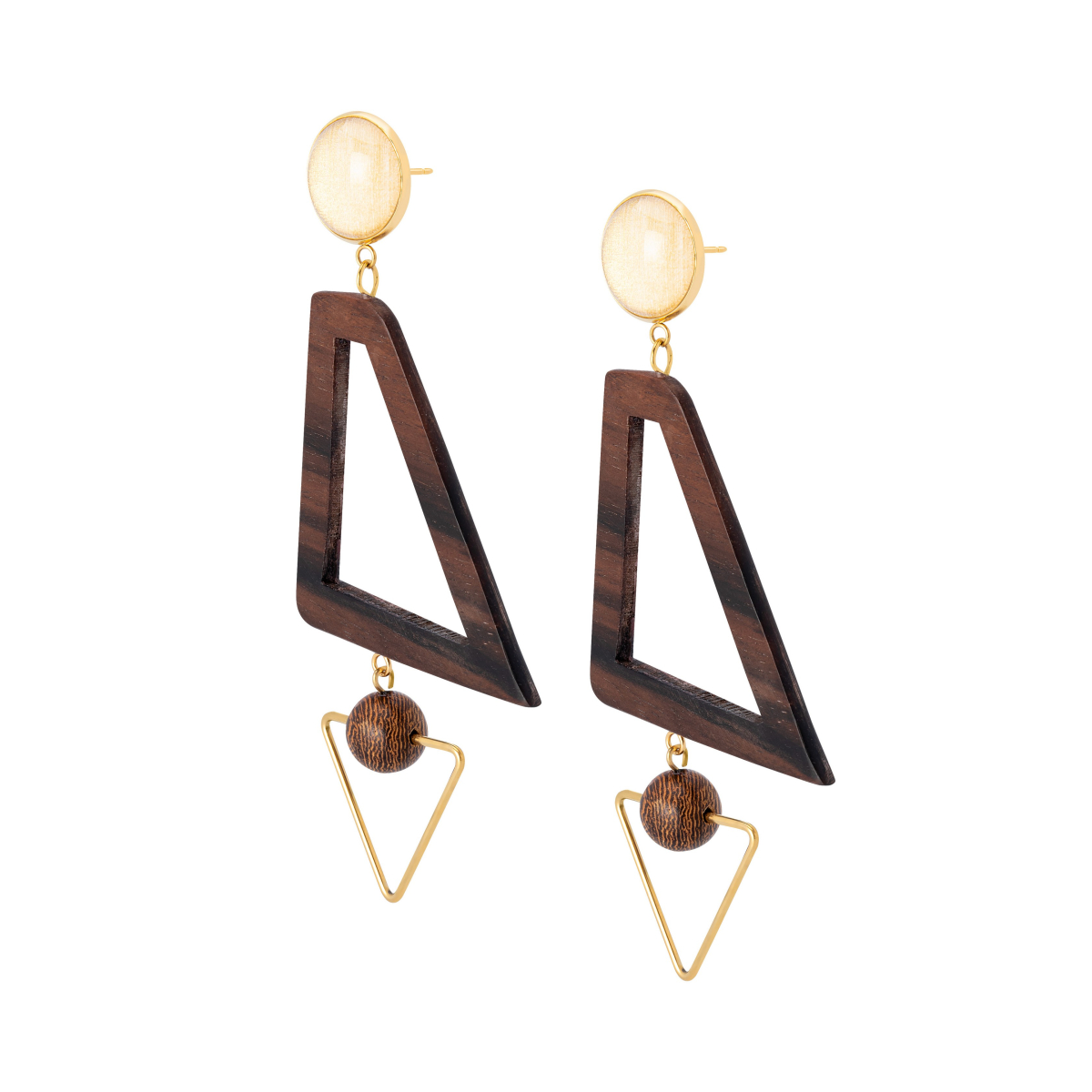 MELISSA EBONY GEO EARRINGS