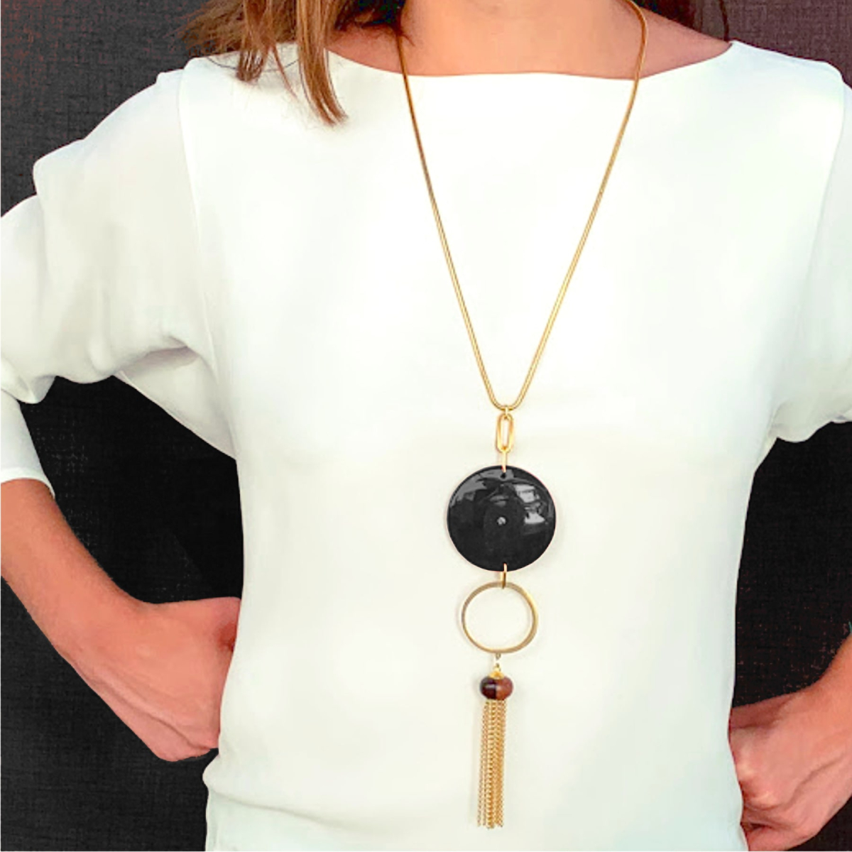 ERIN ONYX AND EBONY NECKLACE