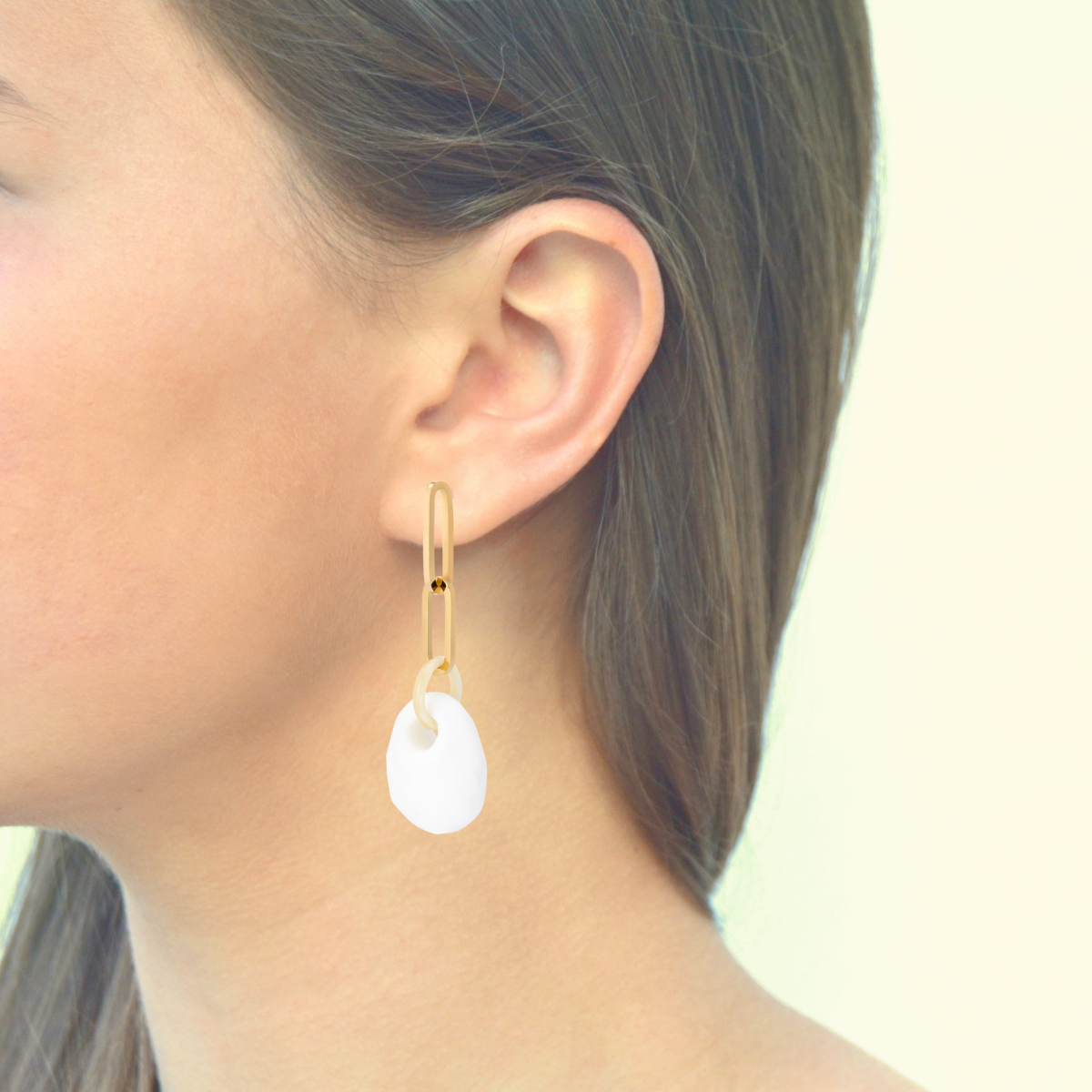 VALENTINA WHITE JADE DROP EARRINGS
