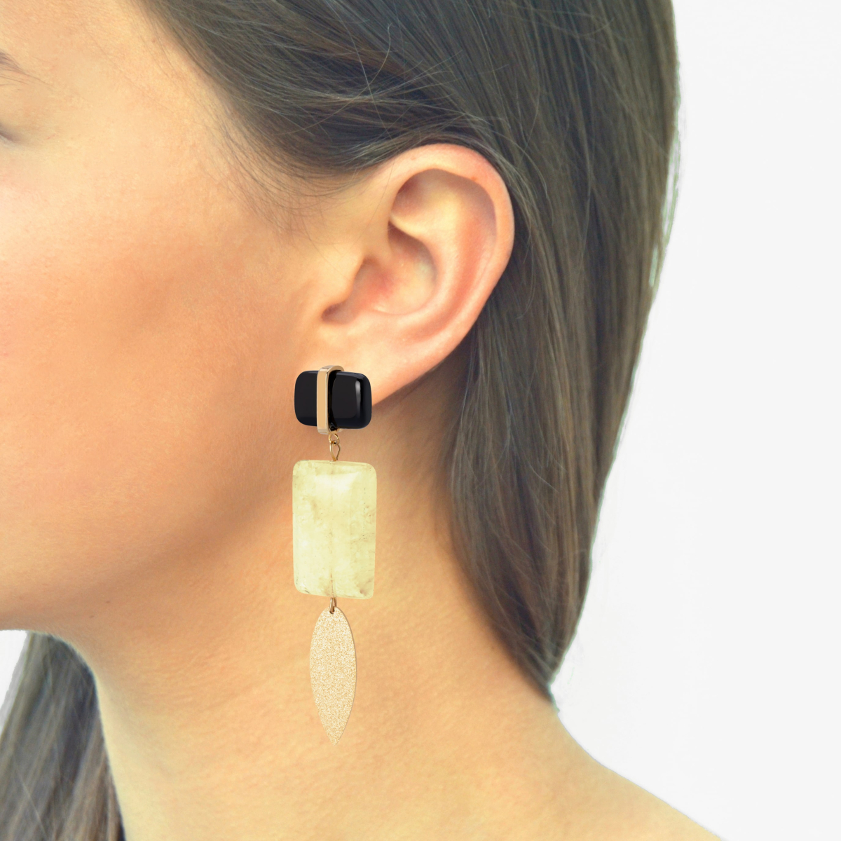 MILO QUARTZ AND CRYSTAL EARRINGS