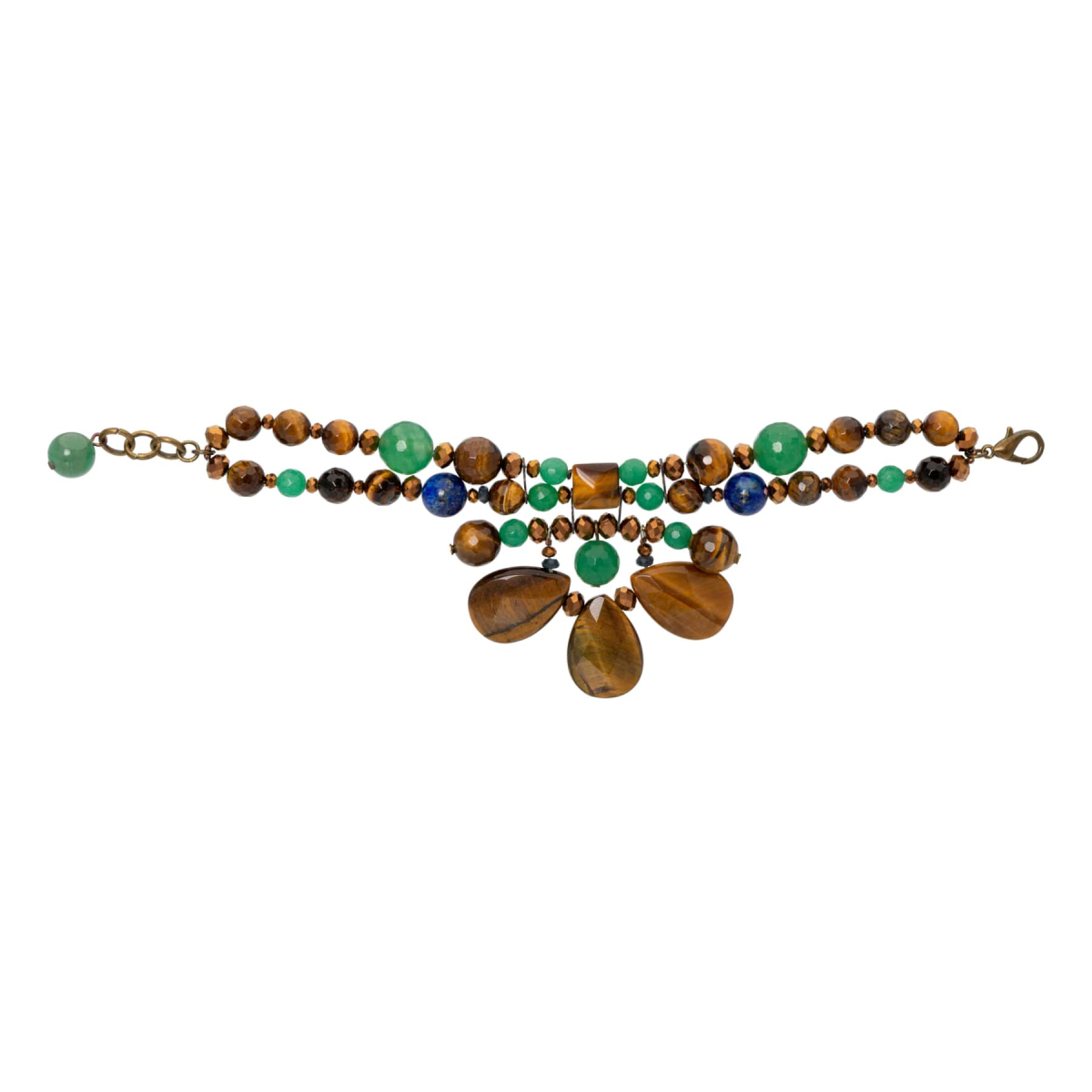 TRICIA LAPIS TIGER'S EYE BRACELET