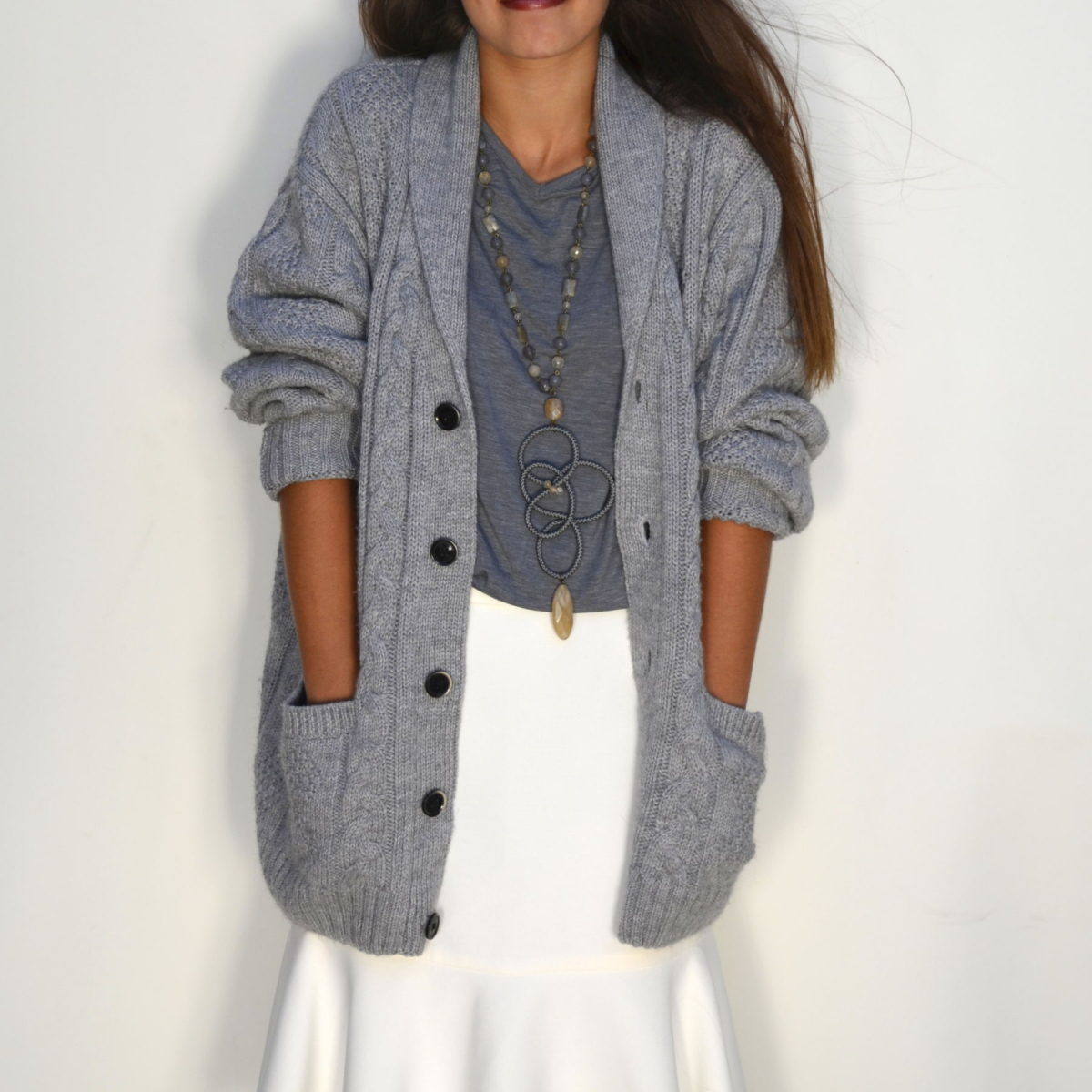 MARINA GRAY KNOT NECKLACE