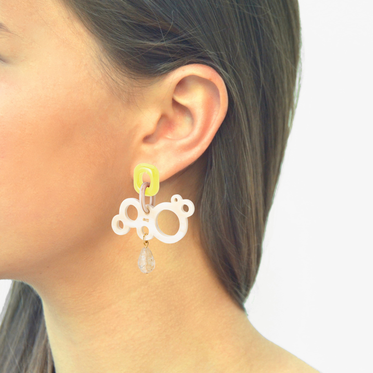 BUKI HORN EARRINGS YELLOW