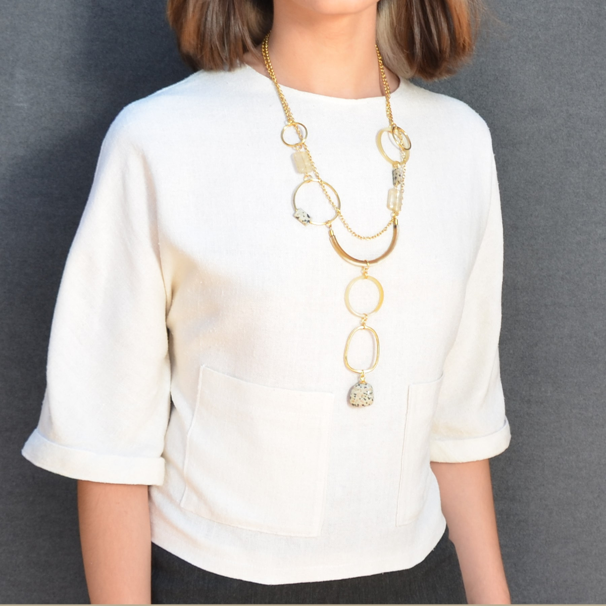 MILO DOUBLE Y-SHAPED NECKLACE