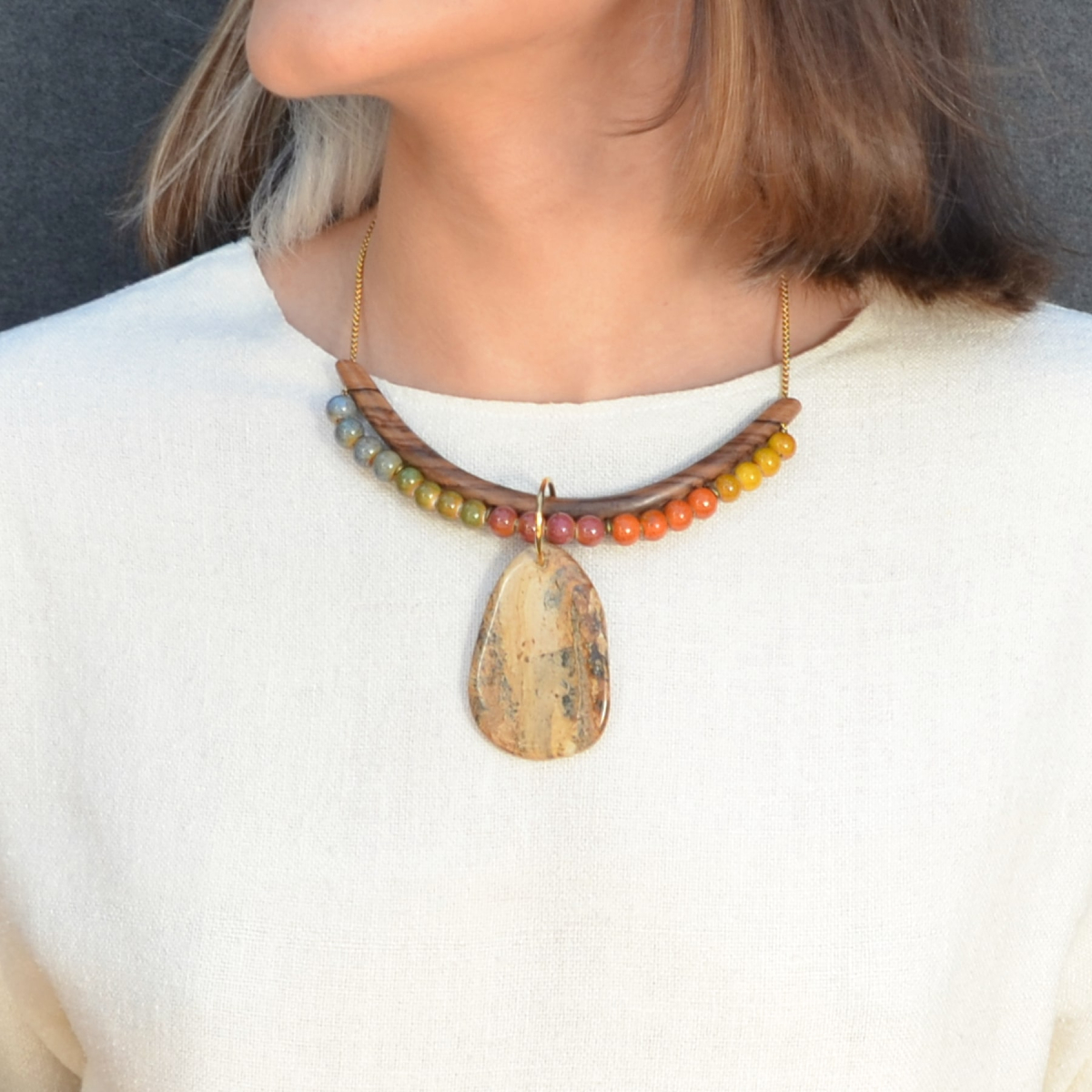 LEONARDO SHORT CERAMIC NECKLACE