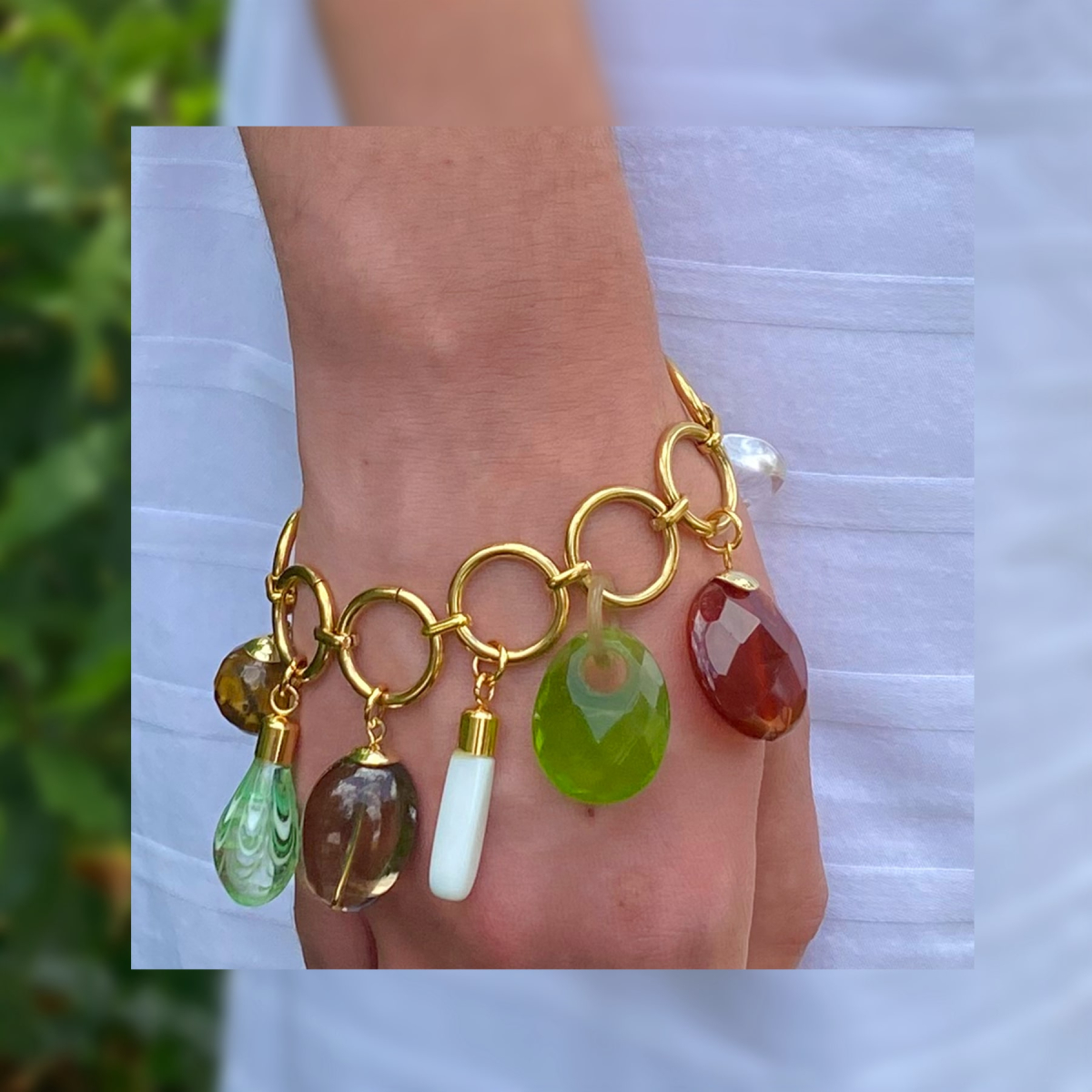 VALENTINA STONE CHARM BRACELET