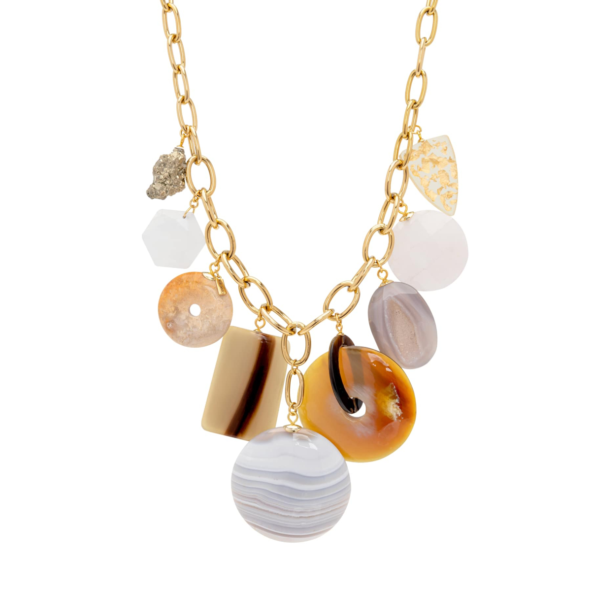 KATIA HORN AND STONES SHORT NECKLACE