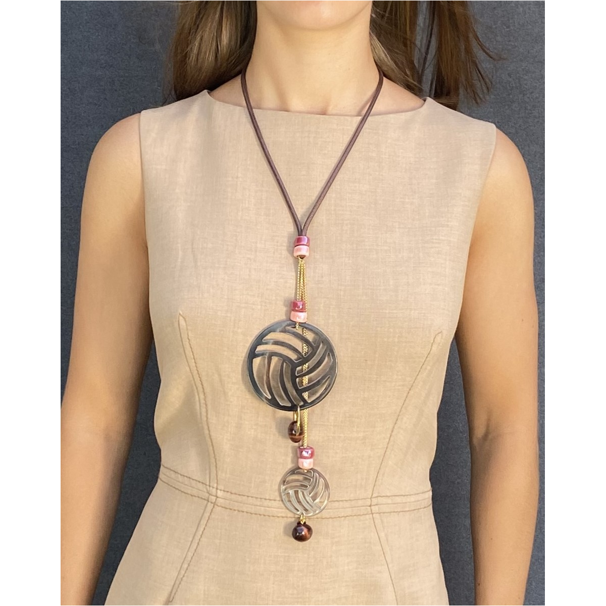 COPERNICO Y-SHAPED NECKLACE WITH TWO HORN...