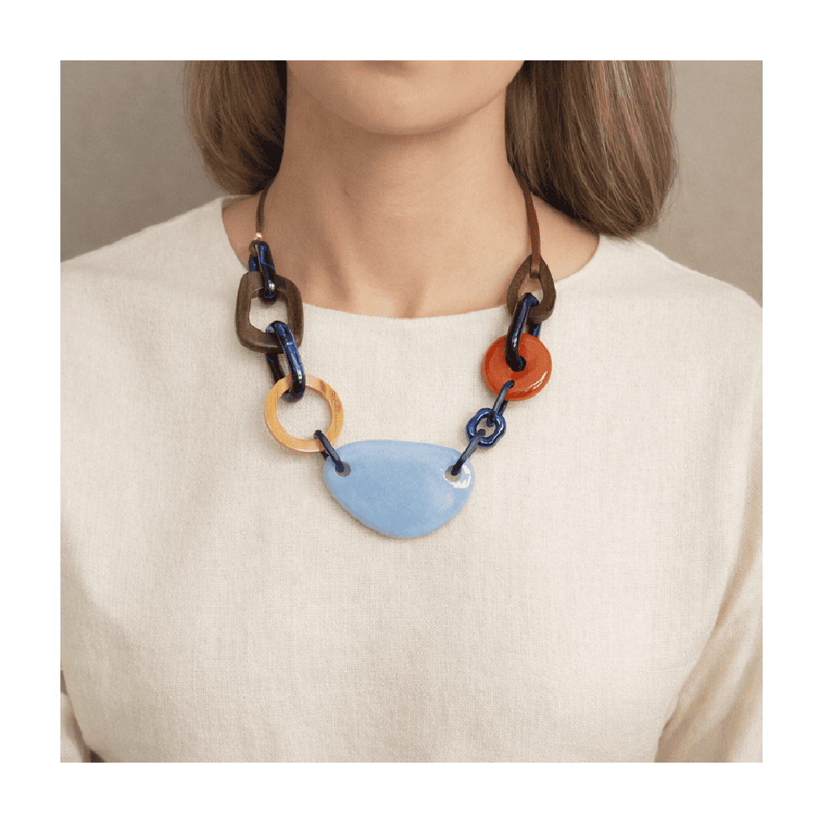 COLLAR ALINE  CON ÉBANO Y ÁGATA