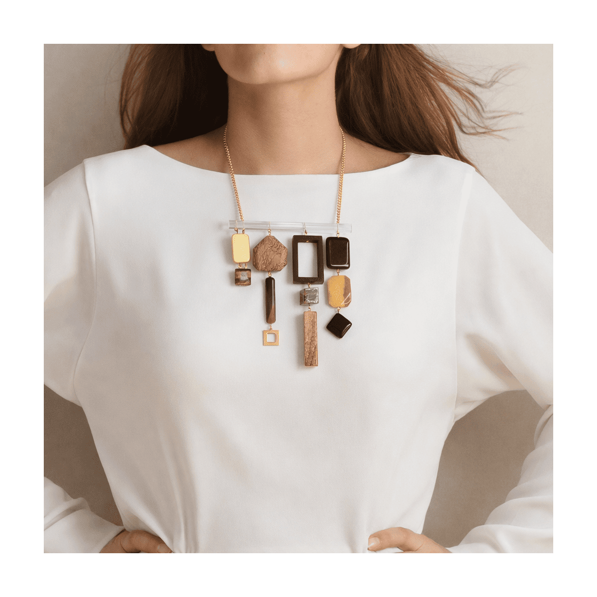 GEORGIA SHORT GEO NECKLACE